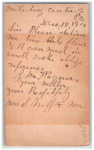 1900 JM Wagner Cook & Griest Fleming PA Milesburg Pennsylvania PA Postal Card