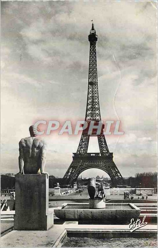 The Modern Postcard Paris Eiffel Tower seen gardens