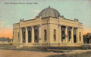 FIRST CHRISTIAN CHURCH DURANT OKLAHOMA POSTCARD (c.1910)