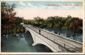 Postcard KS - Iola - Kentucky Street Bridge