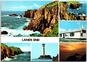 CONTINENTAL SIZE POSTCARD SIGHTS SCENES & CULTURE OF LANDS END CORNWALL U.K.