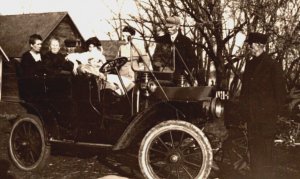 Vintage RPPC Postcard Very Early Car - Automobile - Osage, Iowa