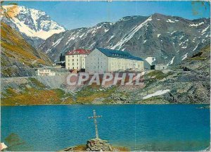 Postcard Modern Col du Great Saint Bernard alt 2473 m Lake Hospice and Mont V...