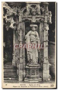 Postcard Ancient Church of Brou Brou Church Figure of Philibert mausoleum Beau