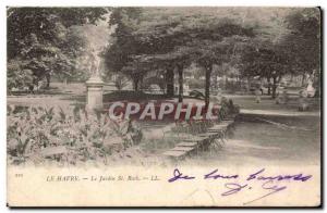 Old Postcard Le Havre The garden