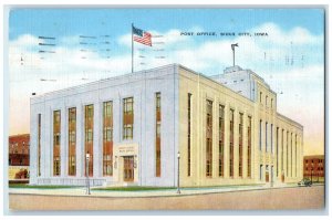 1941 Post Office Building Street View Sioux City Iowa IA Posted Vintage Postcard