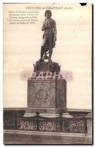 Postcard Old Brienne le Chateau Dawn Bronze statue represntant Bonaparte