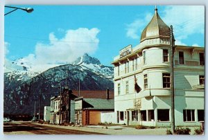Skagway Alaska AK Postcard Golden North Hotel Exterior Roadside c1960's Vintage