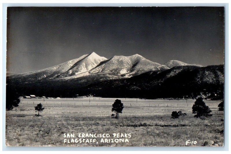 c1940's San Francisco Peaks Flagstaff Arizona AZ RPPC Photo Vintage Postcard