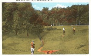 Golf Links Course Sacandaga New York E.L. Dunlop Vintage Postcard