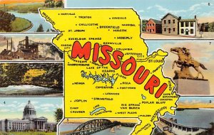 Missouri Map Postcard