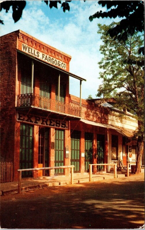 Wells Fargo Bldg Columbia California CA Postcard UNP VTG Unused Vintage Chrome 