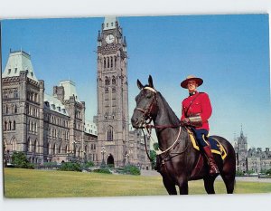 Postcard Royal Canadian Mounted Police Constable Parliament Hill Ottawa Canada