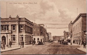 Prince Albert SK 10th Street West Saskatchewan The Book Arcade Postcard H58