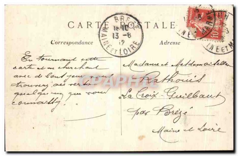 Old Postcard Chartrettes Grande Rue Maison Girard