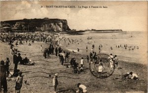 CPA St-VALÉRY-en-CAUX - La Plage a l'Heure du bain (199639)