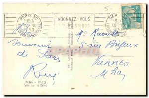 Old Postcard Paris Seine View