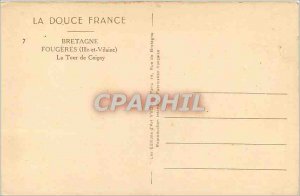 Old Postcard Fougeres (Ille et Vilaine) Brittany La Douce France The Tour de ...