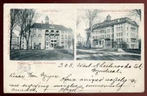 h2510 - MONTREAL Quebec Postcard 1907 McGill University