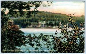 LAKE SPOFFORD, NH ~ PINE GROVE SPRINGS HOTEL from Camp Namashaug c1910s Postcard