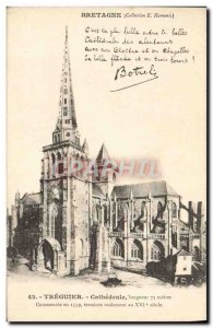 Old Postcard Treguier Cathedral Botrel