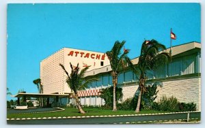 HOLLYWOOD BEACH, Florida FL ~ Roadside THE ATTACHE Resort Motel 1964  Postcard