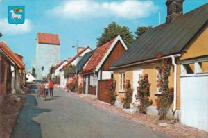 Sweden Gotlan Visby Street Scene