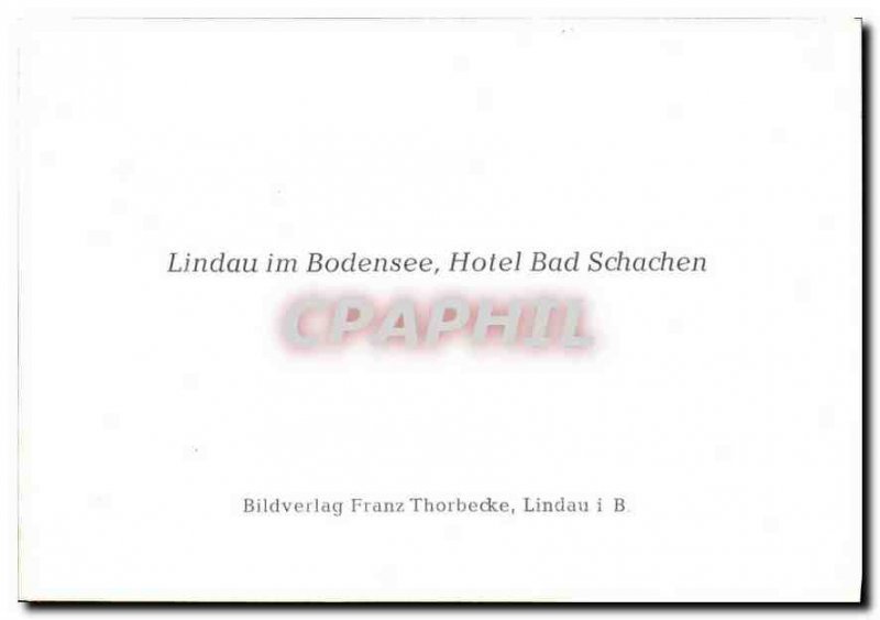 Modern Postcard Landau im Bodensee Hotel Bad Schachen