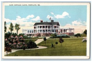 c1920 Cape Cottage Casino Flower Beads Building Portland Maine Vintage Postcard