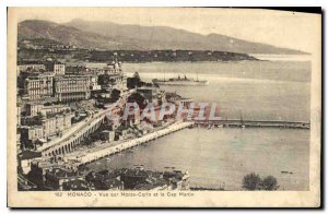 Old Postcard View Monaco Monte Carlo and Cap Martin