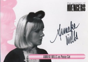 Anneke Wills as Pussy Cat The Avengers Hand Signed Autograph Card