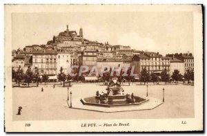 Old Postcard Le Puy en Velay Place du Breuil