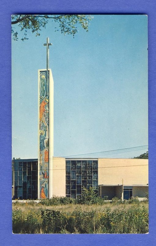 South Portland, Maine/ME Postcard,Holy Cross Catholic Church