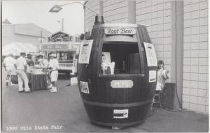 Ohio Real Photo RPPC Postcard Columbus 1992 STATE FAIR Root Beer Stand 1