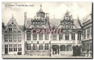 Old Postcard Furnes L & # 39hotel City (1612)