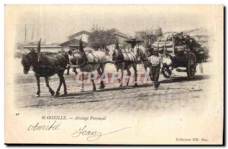 Old Postcard Marseille Provence TOP hitch