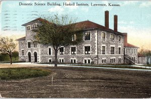 Postcard SCHOOL SCENE Lawrence Kansas KS AI2960