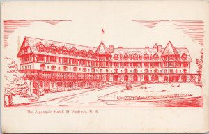 The Algonquin Hotel St. Andrews NB New Brunswick CPR Hotel Unused Postcard H7