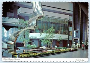 HOUSTON, Texas TX ~ Atrium HYATT REGENCY HOTEL Sculpture 1977 ~ 4x6 Postcard