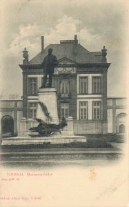 Belgium Tournai Monument Gallait Doornik Vintage Postcard 07.47