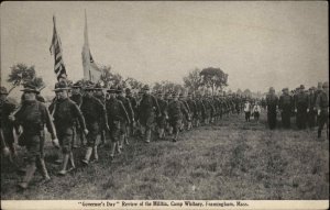 Framingham Massachusetts MA MilitarySoldiers Camp Whitney 1900s-10s Postcard