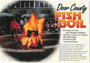 Recipe for a Door County Wisconsin Fish Boil 4 by 6 card