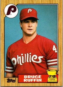 1987 Topps Baseball Card Bruce Ruffin Philadelphia Phillies sk3463