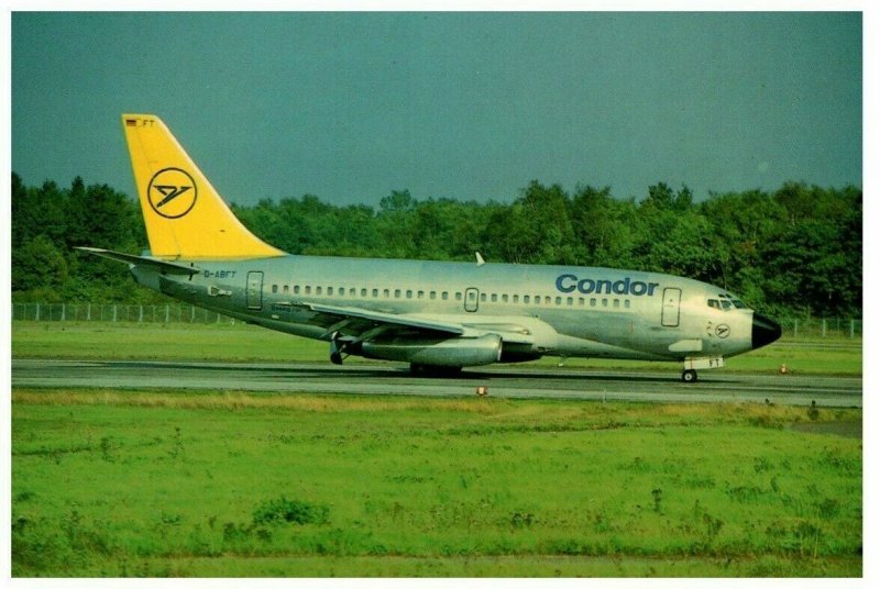 Condor Boeing 737 230 at Hamburg Airplane Postcard