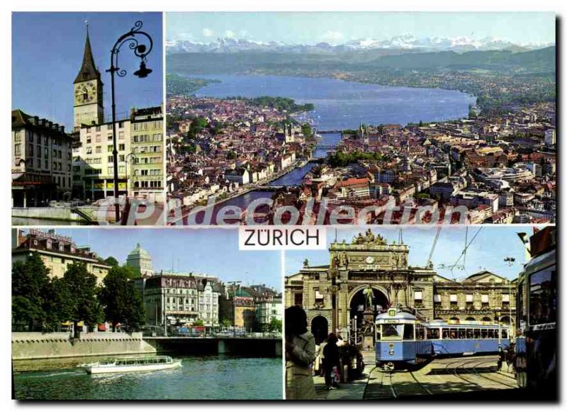 Modern Postcard Zurich