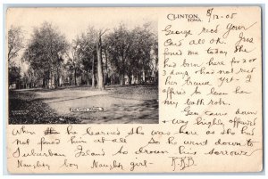 Clinton Iowa IA Postcard Dewitt Park Exterior View Trees c1905 Vintage Antique