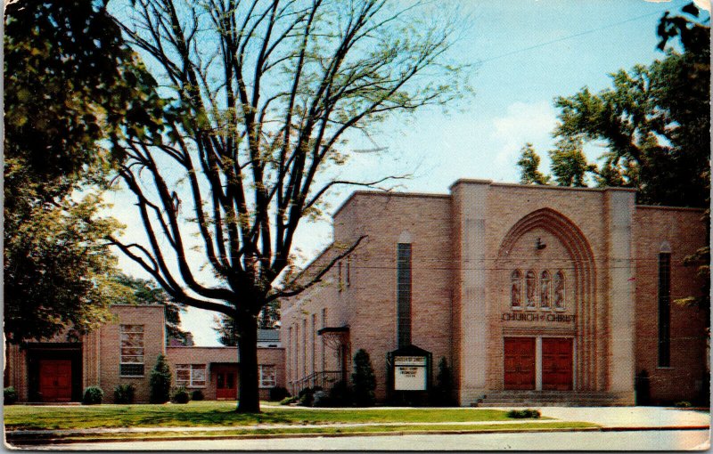 Vtg 1950s Church of Christ Mayfield Kentucky KY Postcard