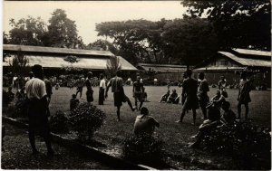 PC CPA real photo boys in the park INDONESIA (a15246)