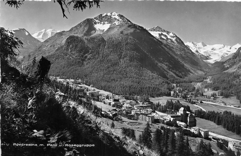 br105438 pontresina m palu roseggruppe  switzerland real photo