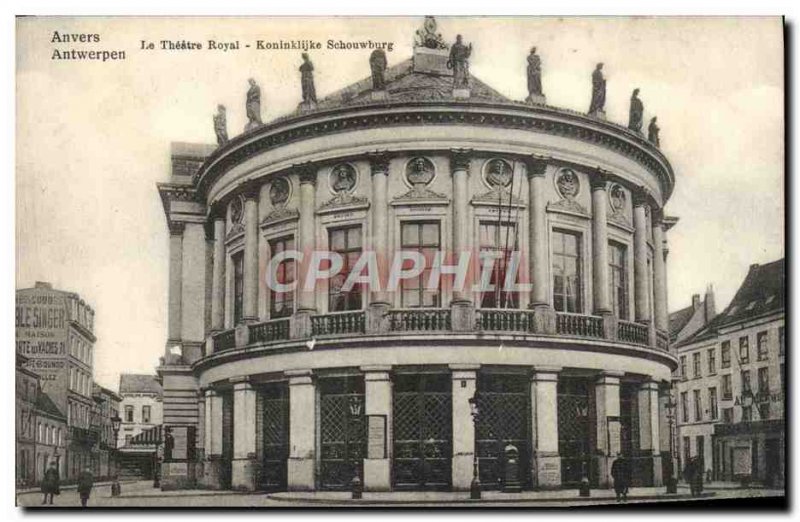 Old Postcard The Theater Royal Antwerp